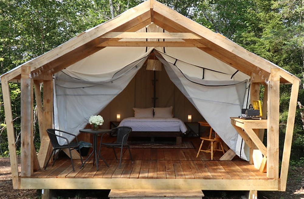 Apple Tent at private glamping site near Halifax Nova Scotia