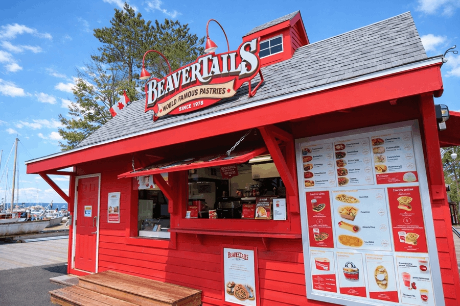 BeaverTails snack stand on the Halifax Waterfront boardwalk in Nova Scotia